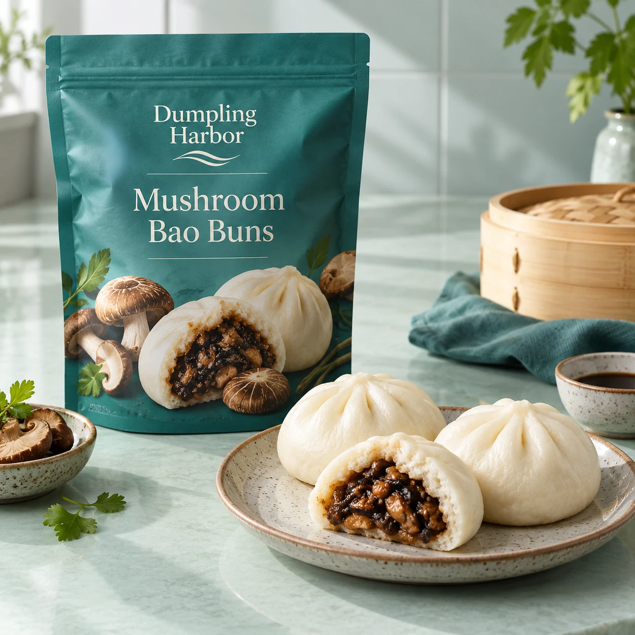 Mushroom Bao Buns