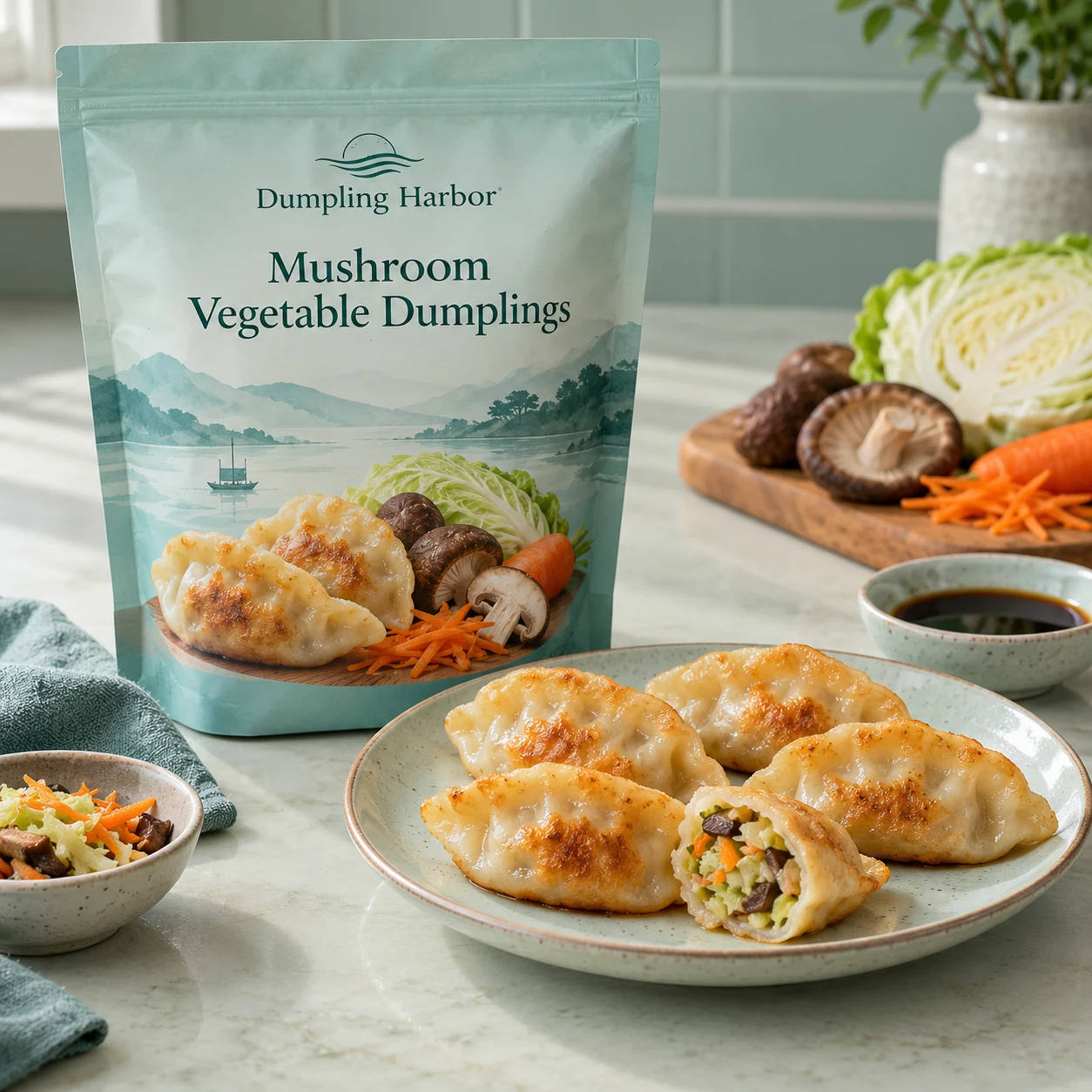 Mushroom Vegetable Dumplings